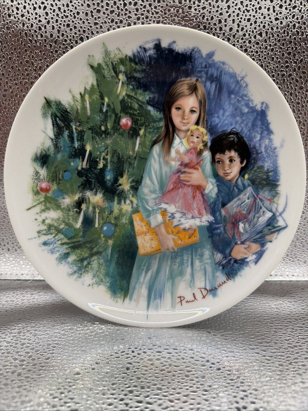 “Cecile et Raoul” Paul Durand Limoges-Turgot Christmas Collector Plate!